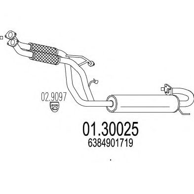 MTS 01.30025 Предглушитель выхлопных газов для MERCEDESBENZ (Мерседес бенц) MTS 01.30025 Предглушитель выхлопных газов для MERCEDESBENZ (Мерседес бенц)