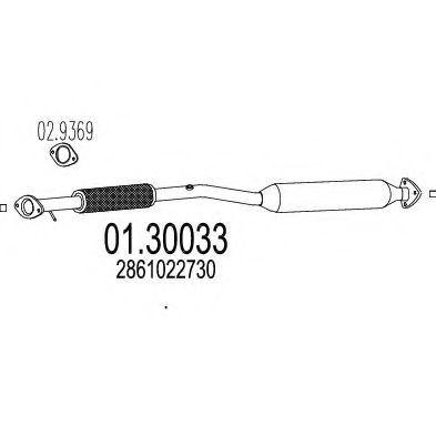 MTS 01.30033 Предглушитель выхлопных газов для HYUNDAI EXCEL (Хендай Эxcэл) MTS 01.30033 Предглушитель выхлопных газов для HYUNDAI EXCEL (Хендай Эxcэл)