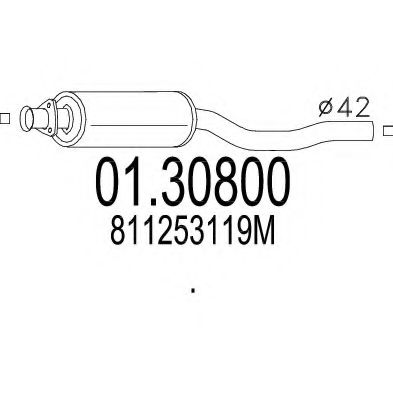 MTS 01.30800 Предглушитель выхлопных газов для AUDI 4000 (Ауди 4000) MTS 01.30800 Предглушитель выхлопных газов для AUDI 4000 (Ауди 4000)