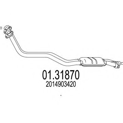 MTS 01.31870 Предглушитель выхлопных газов для MERCEDESBENZ (Мерседес бенц) MTS 01.31870 Предглушитель выхлопных газов для MERCEDESBENZ (Мерседес бенц)
