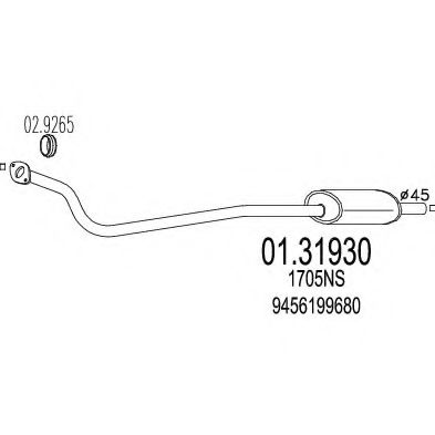 MTS 01.31930 Предглушитель выхлопных газов для PEUGEOT EXPERT (Пежо Эxпэрт) MTS 01.31930 Предглушитель выхлопных газов для PEUGEOT EXPERT (Пежо Эxпэрт)