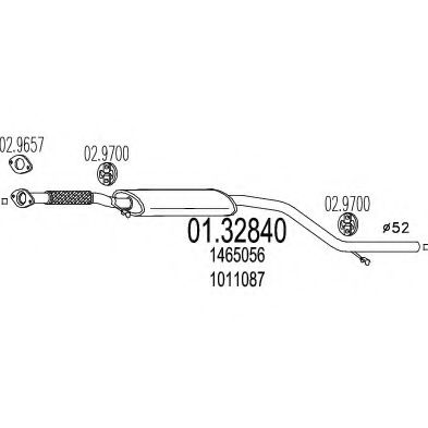 MTS 01.32840 Средний глушитель выхлопных газов для FORD MONDEO II (Форд Мондео 2) MTS 01.32840 Средний глушитель выхлопных газов для FORD MONDEO II (Форд Мондео 2)