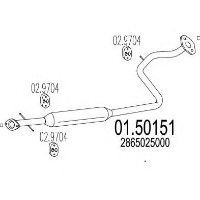 MTS 01.50151 Средний глушитель выхлопных газов для HYUNDAI EXCEL (Хендай Эxcэл) MTS 01.50151 Средний глушитель выхлопных газов для HYUNDAI EXCEL (Хендай Эxcэл)