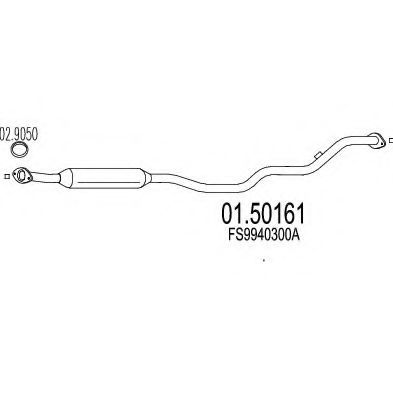 MTS 01.50161 Средний глушитель выхлопных газов для MAZDA (Мазда) MTS 01.50161 Средний глушитель выхлопных газов для MAZDA (Мазда)