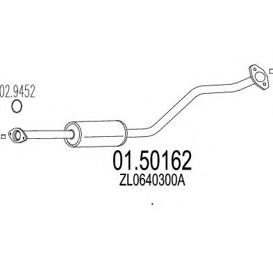 MTS 01.50162 Средний глушитель выхлопных газов для MAZDA 323 F VI (Мазда 323 ф6) MTS 01.50162 Средний глушитель выхлопных газов для MAZDA 323 F VI (Мазда 323 ф6)