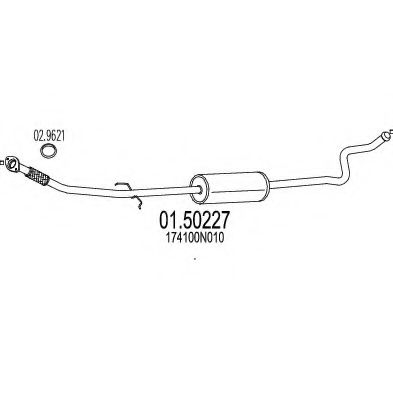 MTS 01.50227 Средний глушитель выхлопных газов для TOYOTA YARIS (Тойота/тоета Ярис) MTS 01.50227 Средний глушитель выхлопных газов для TOYOTA YARIS (Тойота/тоета Ярис)