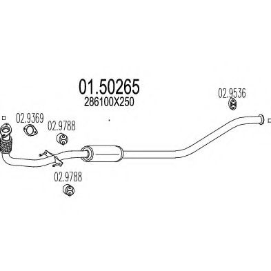 MTS 01.50265 Средний глушитель выхлопных газов для HYUNDAI I10 (Хендай И10) MTS 01.50265 Средний глушитель выхлопных газов для HYUNDAI I10 (Хендай И10)