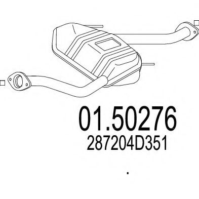 MTS 01.50276 Средний глушитель выхлопных газов для KIA SEDONA III (Киа Сэдона 3) MTS 01.50276 Средний глушитель выхлопных газов для KIA SEDONA III (Киа Сэдона 3)