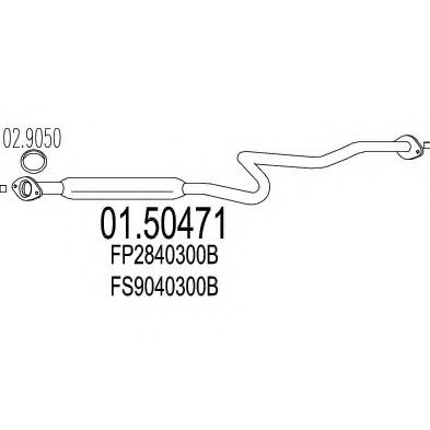 MTS 01.50471 Средний глушитель выхлопных газов для MAZDA (Мазда) MTS 01.50471 Средний глушитель выхлопных газов для MAZDA (Мазда)