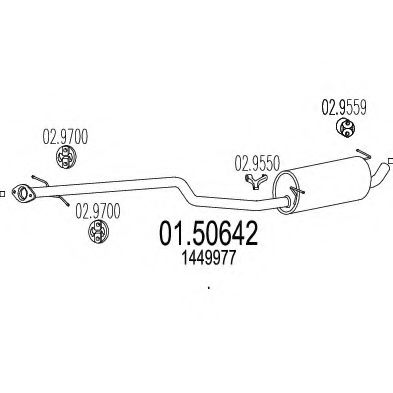 MTS 01.50642 Средний глушитель выхлопных газов для FORD TRANSIT CONNECT (Форд Трансит cоннэcт) MTS 01.50642 Средний глушитель выхлопных газов для FORD TRANSIT CONNECT (Форд Трансит cоннэcт)