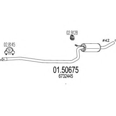 MTS 01.50675 Средний глушитель выхлопных газов для FORD FIESTA (Форд Фиэста) MTS 01.50675 Средний глушитель выхлопных газов для FORD FIESTA (Форд Фиэста)