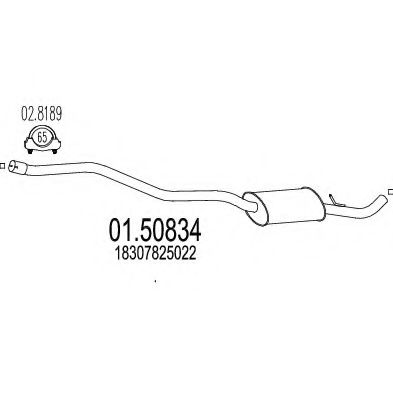 MTS 01.50834 Средний глушитель выхлопных газов для BMW 1 (Бмв 1) MTS 01.50834 Средний глушитель выхлопных газов для BMW 1 (Бмв 1)