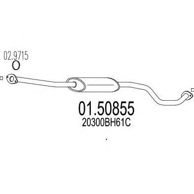 MTS 01.50855 Средний глушитель выхлопных газов для NISSAN NOTE (Ниссан Нотэ) MTS 01.50855 Средний глушитель выхлопных газов для NISSAN NOTE (Ниссан Нотэ)