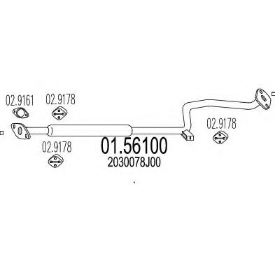 MTS 01.56100 Средний глушитель выхлопных газов для NISSAN PRIMERA (Ниссан Примера) MTS 01.56100 Средний глушитель выхлопных газов для NISSAN PRIMERA (Ниссан Примера)