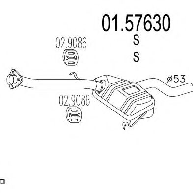 MTS 01.57630 Средний глушитель выхлопных газов для FIAT TEMPRA (Фиат Тэмпра) MTS 01.57630 Средний глушитель выхлопных газов для FIAT TEMPRA (Фиат Тэмпра)