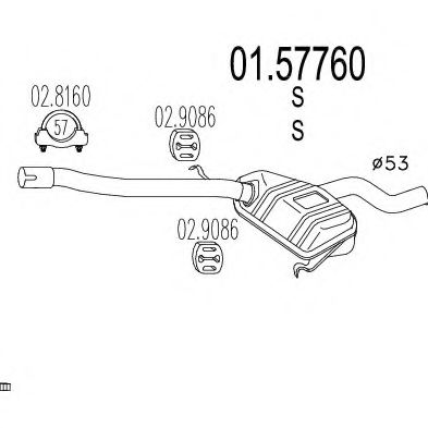 MTS 01.57760 Средний глушитель выхлопных газов для LANCIA DEDRA SW (Лансиа/лянча Дэдра св) MTS 01.57760 Средний глушитель выхлопных газов для LANCIA DEDRA SW (Лансиа/лянча Дэдра св)