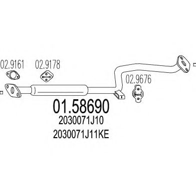 MTS 01.58690 Средний глушитель выхлопных газов для NISSAN PRIMERA (Ниссан Примера) MTS 01.58690 Средний глушитель выхлопных газов для NISSAN PRIMERA (Ниссан Примера)