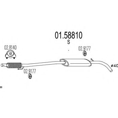 MTS 01.58810 Средний глушитель выхлопных газов для LANCIA Y (Лансиа/лянча Ъ) MTS 01.58810 Средний глушитель выхлопных газов для LANCIA Y (Лансиа/лянча Ъ)