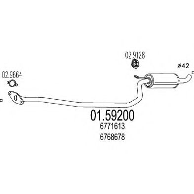 MTS 01.59200 Средний глушитель выхлопных газов для FORD FIESTA (Форд Фиэста) MTS 01.59200 Средний глушитель выхлопных газов для FORD FIESTA (Форд Фиэста)