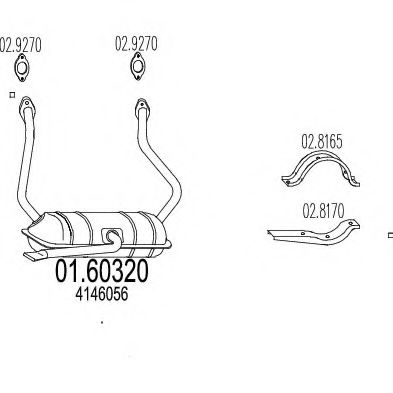 MTS 01.60320 Глушитель выхлопных газов конечный для FIAT 500 (Фиат 500) MTS 01.60320 Глушитель выхлопных газов конечный для FIAT 500 (Фиат 500)