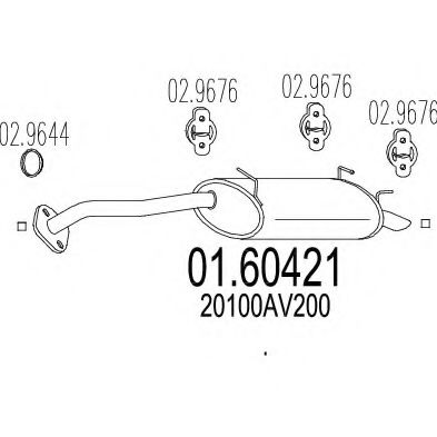 MTS 01.60421 Глушитель выхлопных газов конечный 
