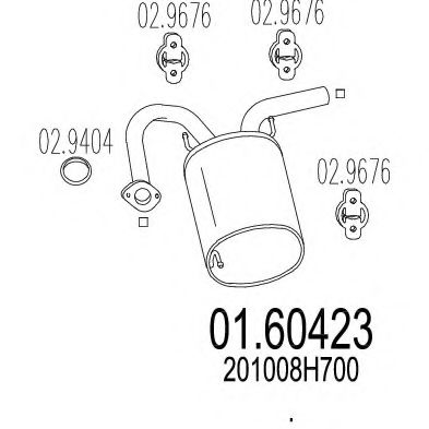 MTS 01.60423 Глушитель выхлопных газов конечный 