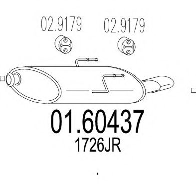 MTS 01.60437 Глушитель выхлопных газов конечный 