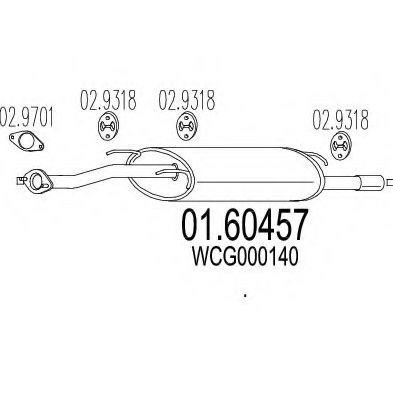 MTS 01.60457 Глушитель выхлопных газов конечный 