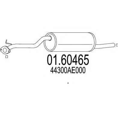 MTS 01.60465 Глушитель выхлопных газов конечный 