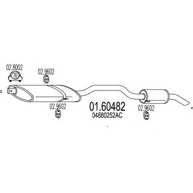 MTS 01.60482 Глушитель выхлопных газов конечный 