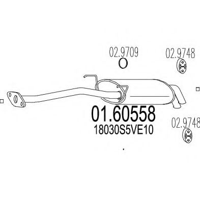 MTS 01.60558 Глушитель выхлопных газов конечный 