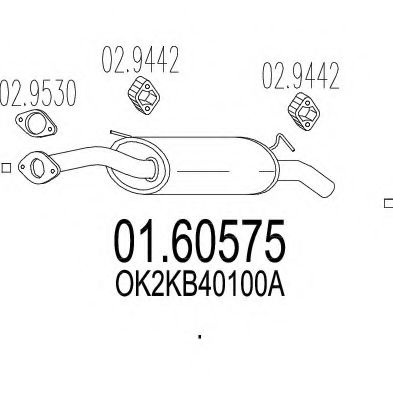 MTS 01.60575 Глушитель выхлопных газов конечный 