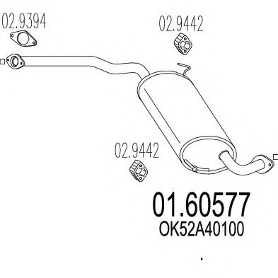 MTS 01.60577 Глушитель выхлопных газов конечный 