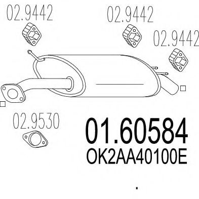 MTS 01.60584 Глушитель выхлопных газов конечный 