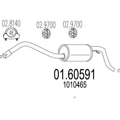 MTS 01.60591 Глушитель выхлопных газов конечный 
