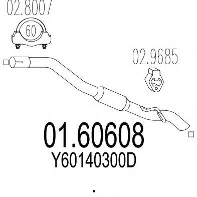 MTS 01.60608 Глушитель выхлопных газов конечный для MAZDA 3 (Мазда 3) MTS 01.60608 Глушитель выхлопных газов конечный для MAZDA 3 (Мазда 3)