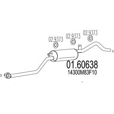 MTS 01.60638 Глушитель выхлопных газов конечный для SUZUKI ALTO (Сузуки Алто) MTS 01.60638 Глушитель выхлопных газов конечный для SUZUKI ALTO (Сузуки Алто)
