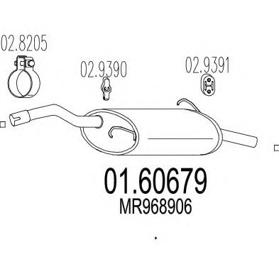 MTS 01.60679 Глушитель выхлопных газов конечный 