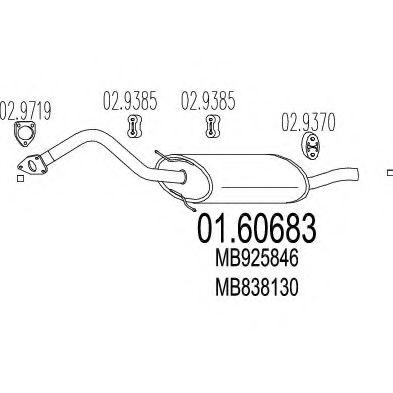 MTS 01.60683 Глушитель выхлопных газов конечный 