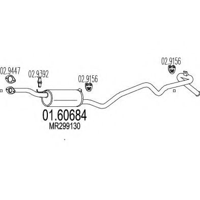 MTS 01.60684 Глушитель выхлопных газов конечный для MITSUBISHI L 400 / SPACE GEAR (Митсубиши/митсубиси Л 400 / спаcэ гэар) MTS 01.60684 Глушитель выхлопных газов конечный для MITSUBISHI L 400 / SPACE GEAR (Митсубиши/митсубиси Л 400 / спаcэ гэар)