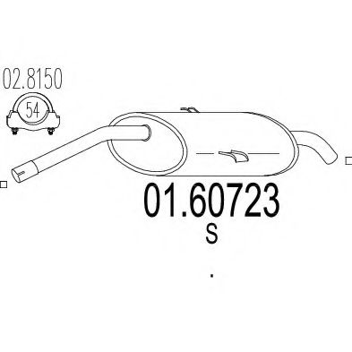 MTS 01.60723 Глушитель выхлопных газов конечный 