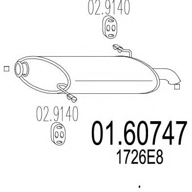 MTS 01.60747 Глушитель выхлопных газов конечный 