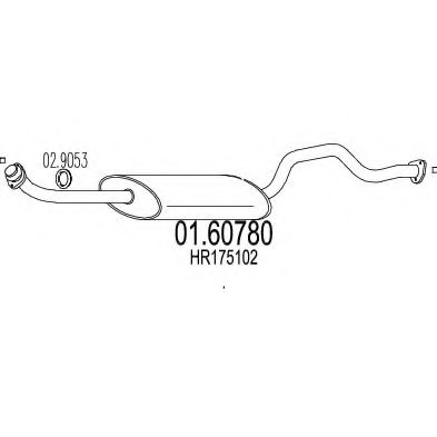 MTS 01.60780 Глушитель выхлопных газов конечный 