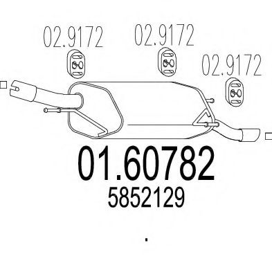 MTS 01.60782 Глушитель выхлопных газов конечный 