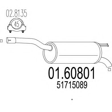 MTS 01.60801 Глушитель выхлопных газов конечный 