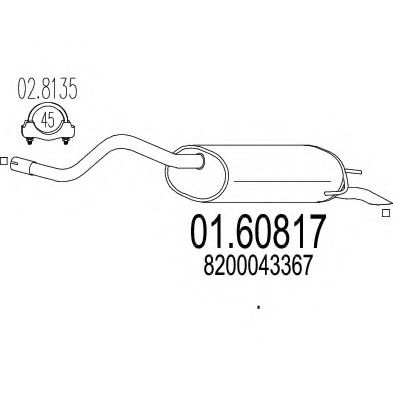 MTS 01.60817 Глушитель выхлопных газов конечный 