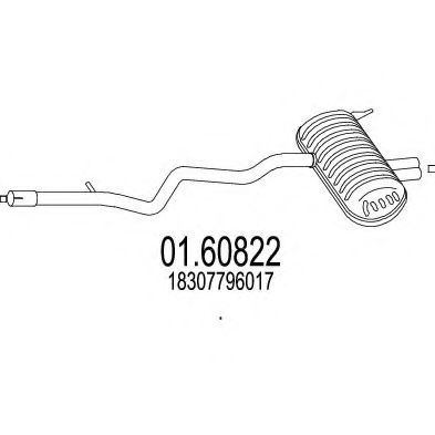 MTS 01.60822 Глушитель выхлопных газов конечный 