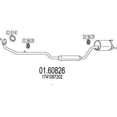 MTS 01.60826 Глушитель выхлопных газов конечный для DAIHATSU SIRION (Дайхатсу Сирион) MTS 01.60826 Глушитель выхлопных газов конечный для DAIHATSU SIRION (Дайхатсу Сирион)