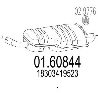 MTS 01.60844 Глушитель выхлопных газов конечный 