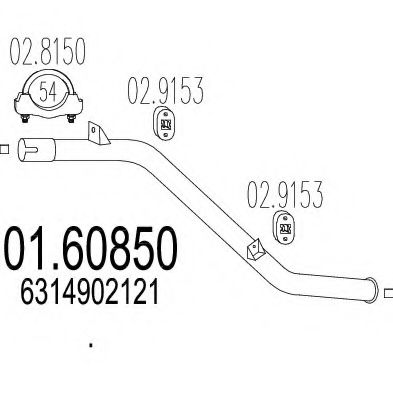 MTS 01.60850 Глушитель выхлопных газов конечный 